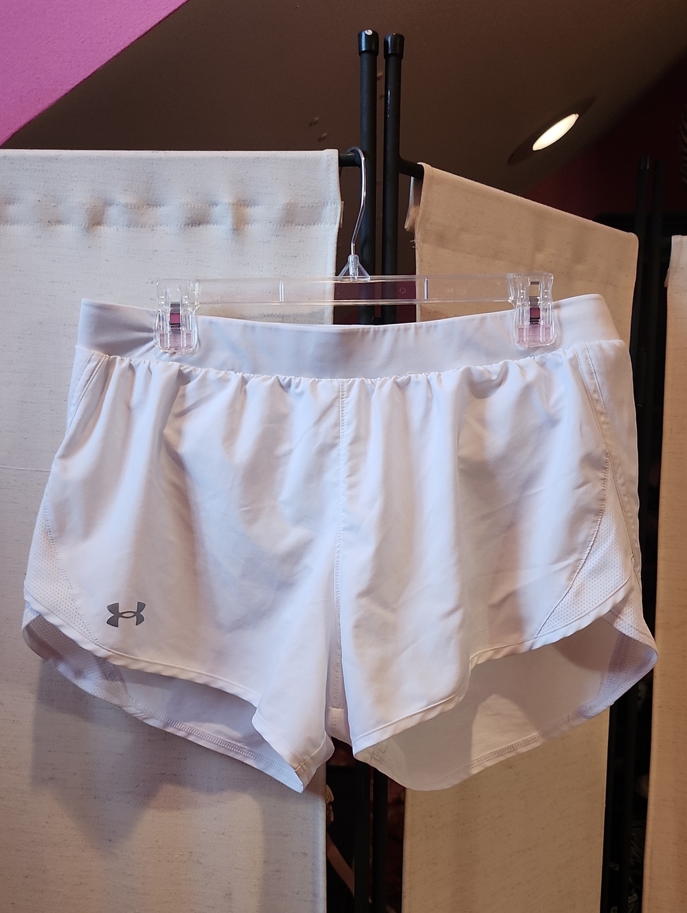 Under Armour White Athletic Running Shorts